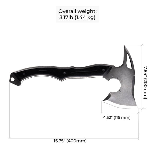 Full tang tomahawk "Requiem" for outdoor tasks